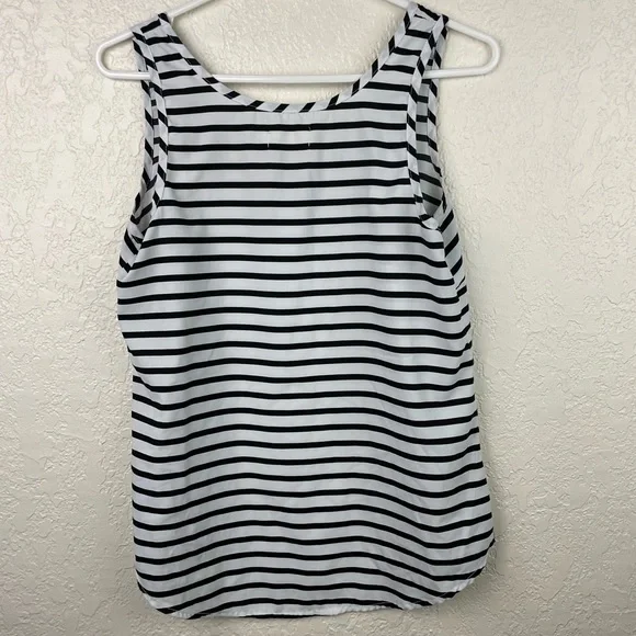 Faded Glory black and white tank striped muscle tank top - Picture 4 of 4